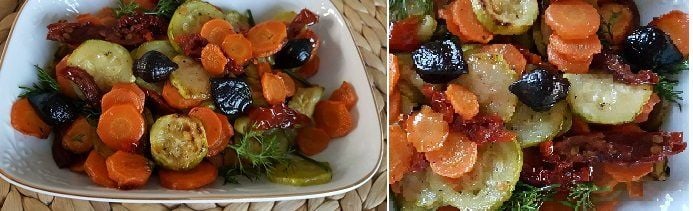 Baked Vegetables with Black Garlic
