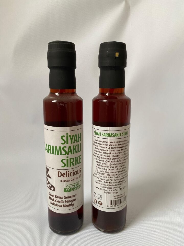 DOĞAL SİYAH SARIMSAKLI SİRKE 250 ML