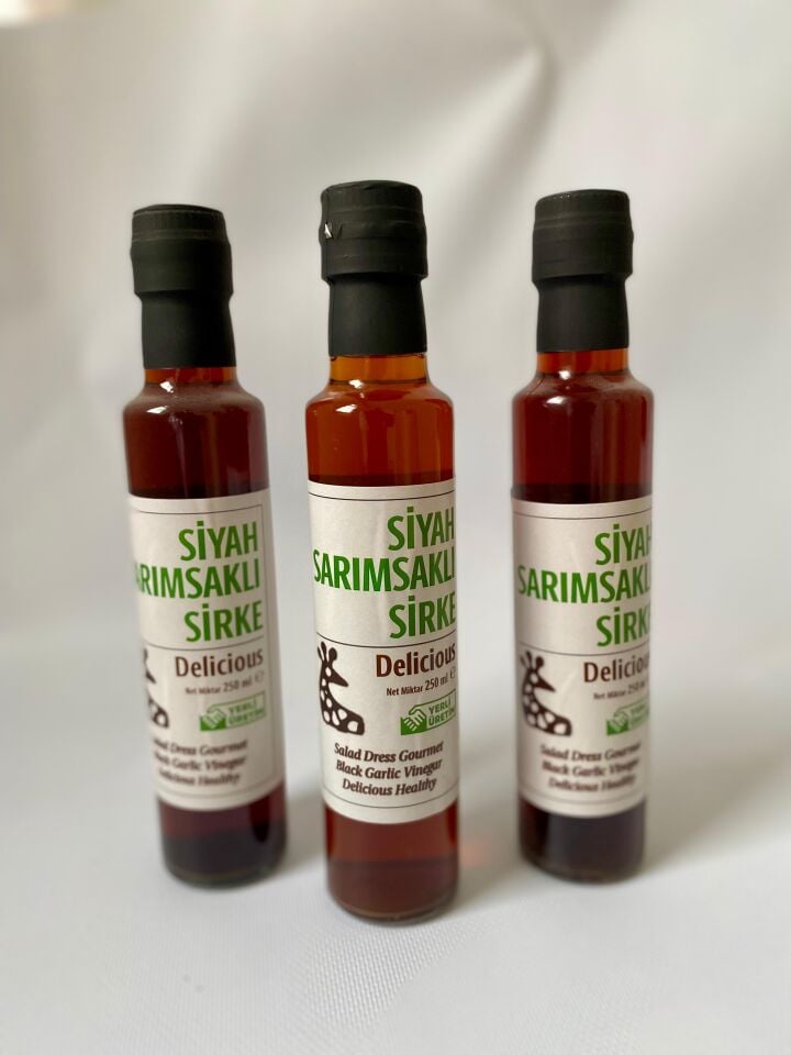DOĞAL SİYAH SARIMSAKLI SİRKE 250 ML x 3 ADET