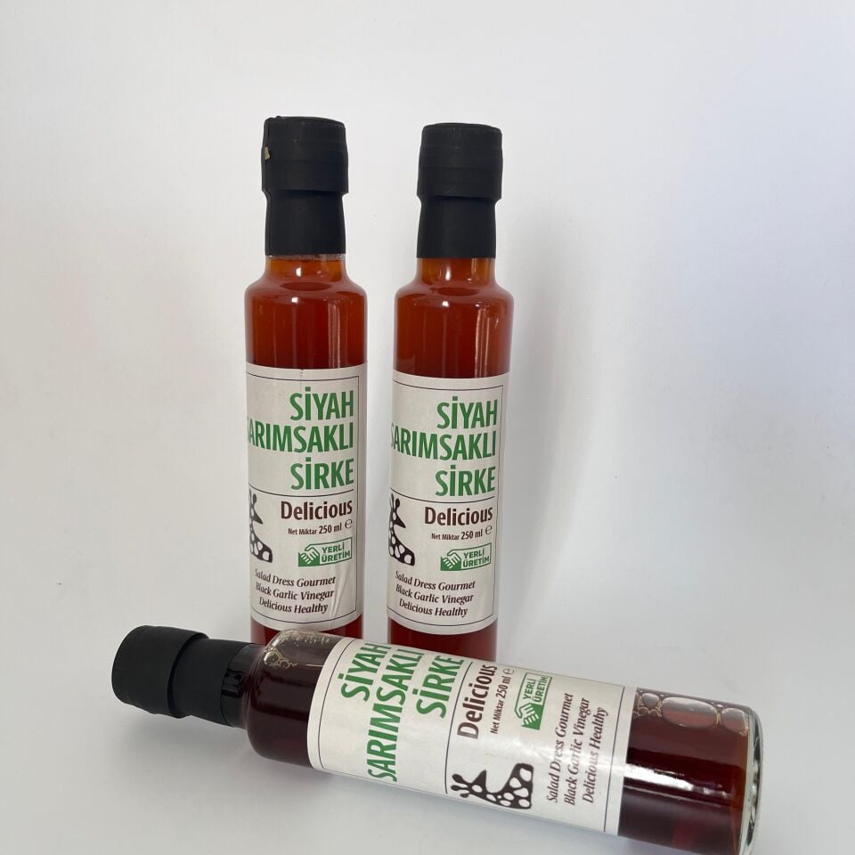 DOĞAL SİYAH SARIMSAKLI SİRKE 250 ML x 3 ADET