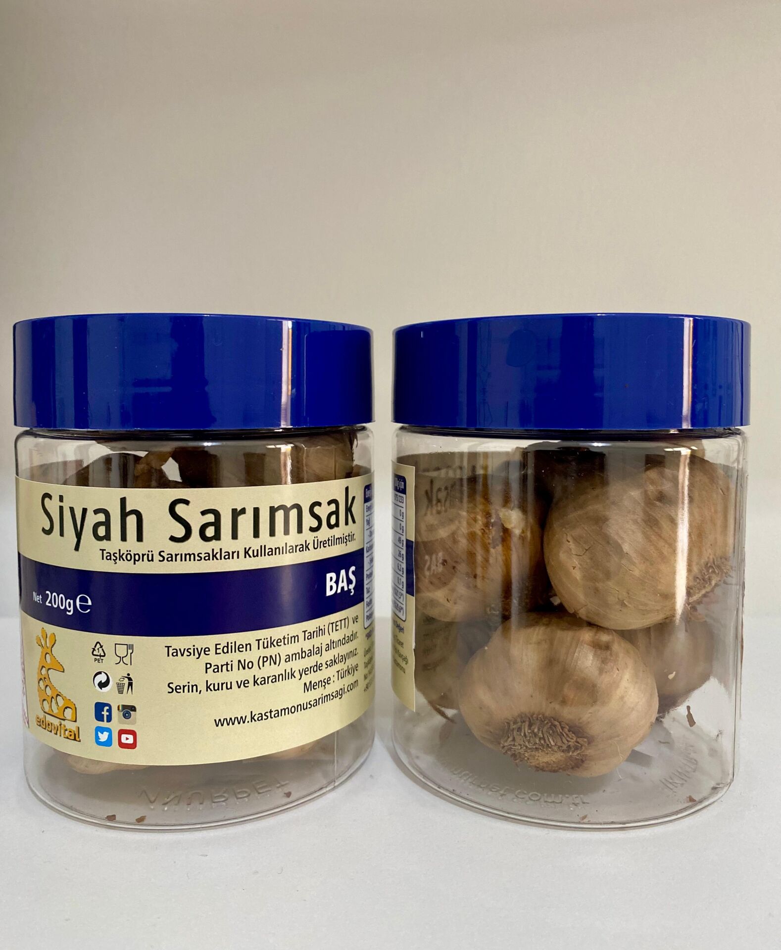 Siyah Sarımsak Baş 200 gr pet kavanoz