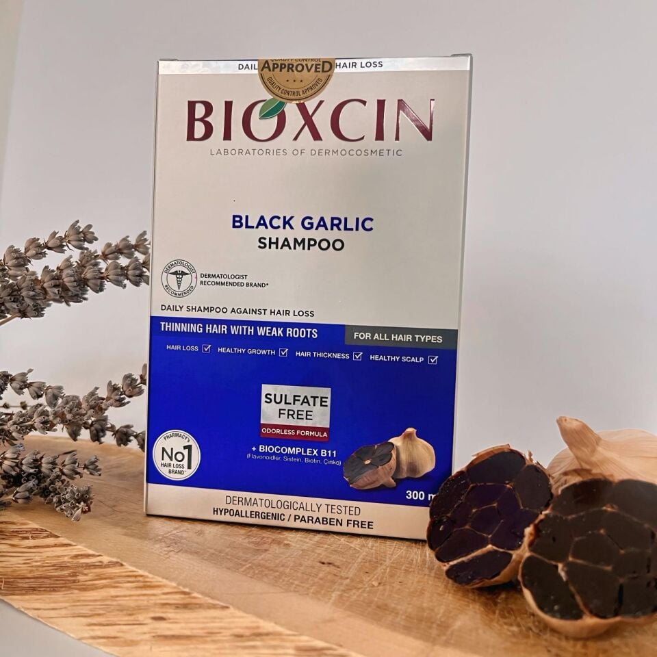 Bioxcin Siyah Sarımsaklı Şampuan 300ml – (Saç Dökülmesine Karşı Etkili Bakım)