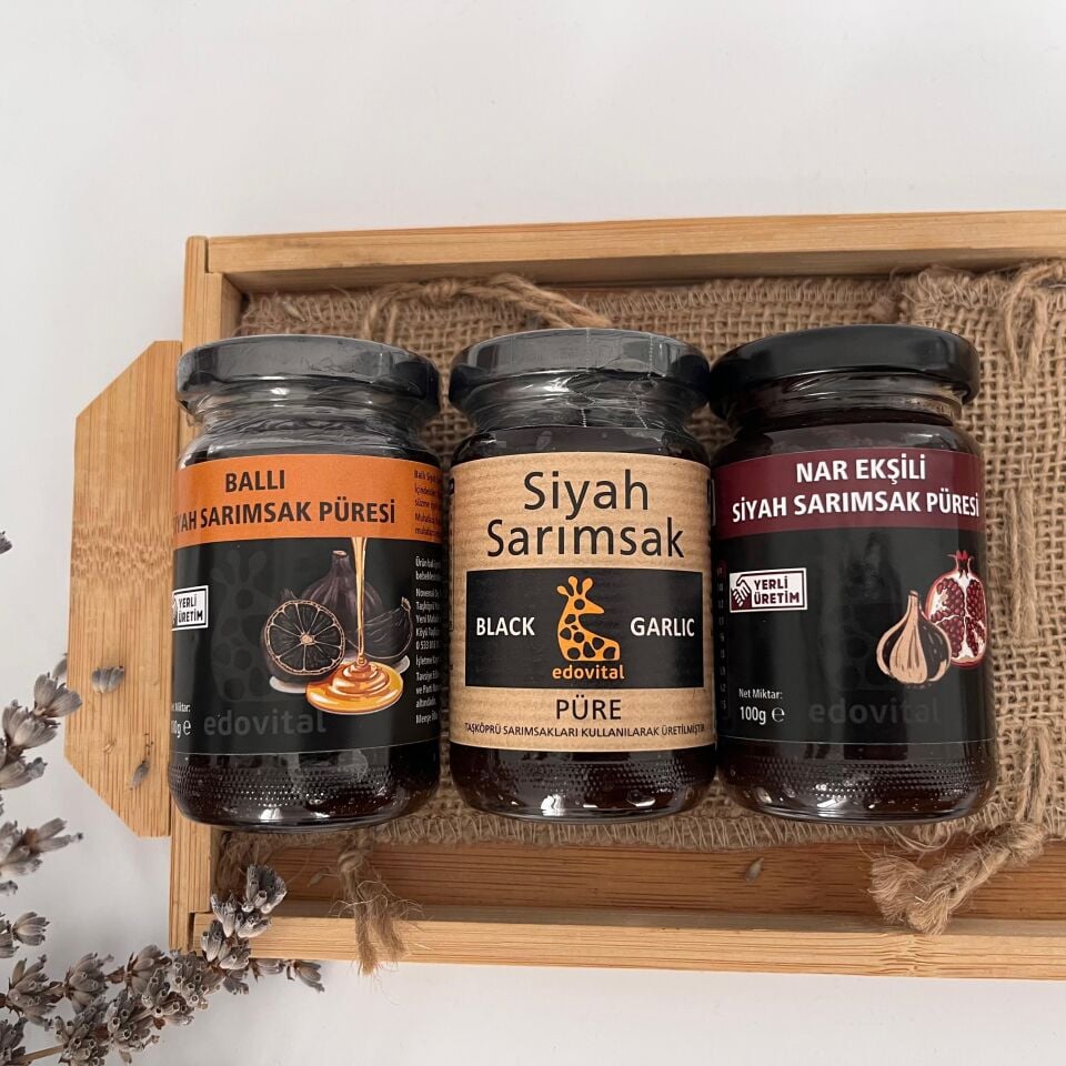 SİYAH SARIMSAK PÜRE SETİ 3'LÜ PAKET (300GR)