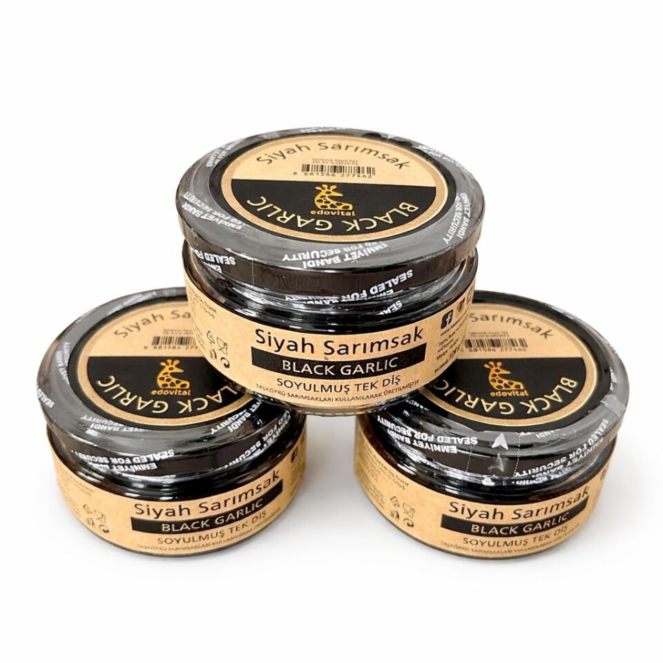 Siyah Sarımsak Soyulmuş Tek Diş 360 Gram (3 Adet)