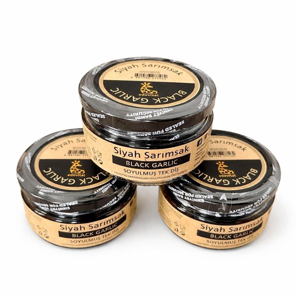 Siyah Sarımsak Soyulmuş Tek Diş 360 Gram (3 Adet)